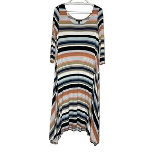 Lane Bryant multi striped t-shirt dress. Size 14/16‎